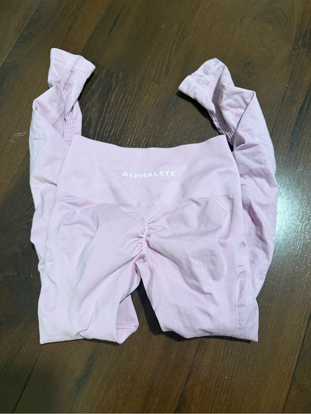 Alphalete Pump Seamless Scrunch Ruched Leggings Pink XS